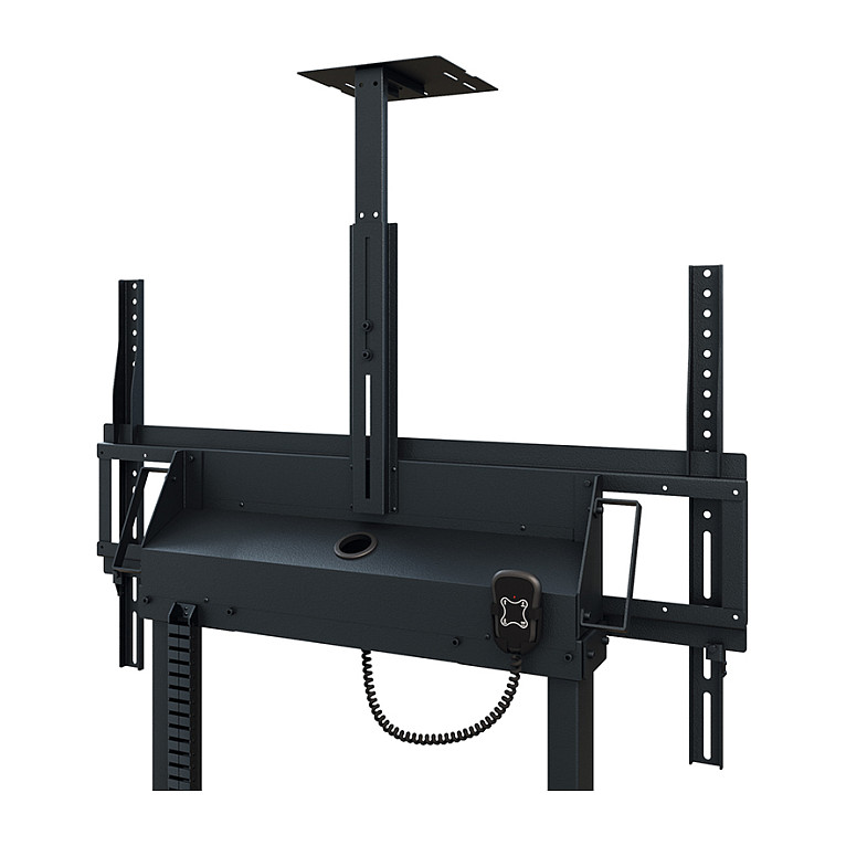 Kolica za zaslon HAGOR HP Twin Lift M-B (55"-86"), motorizirana, crna boja-8