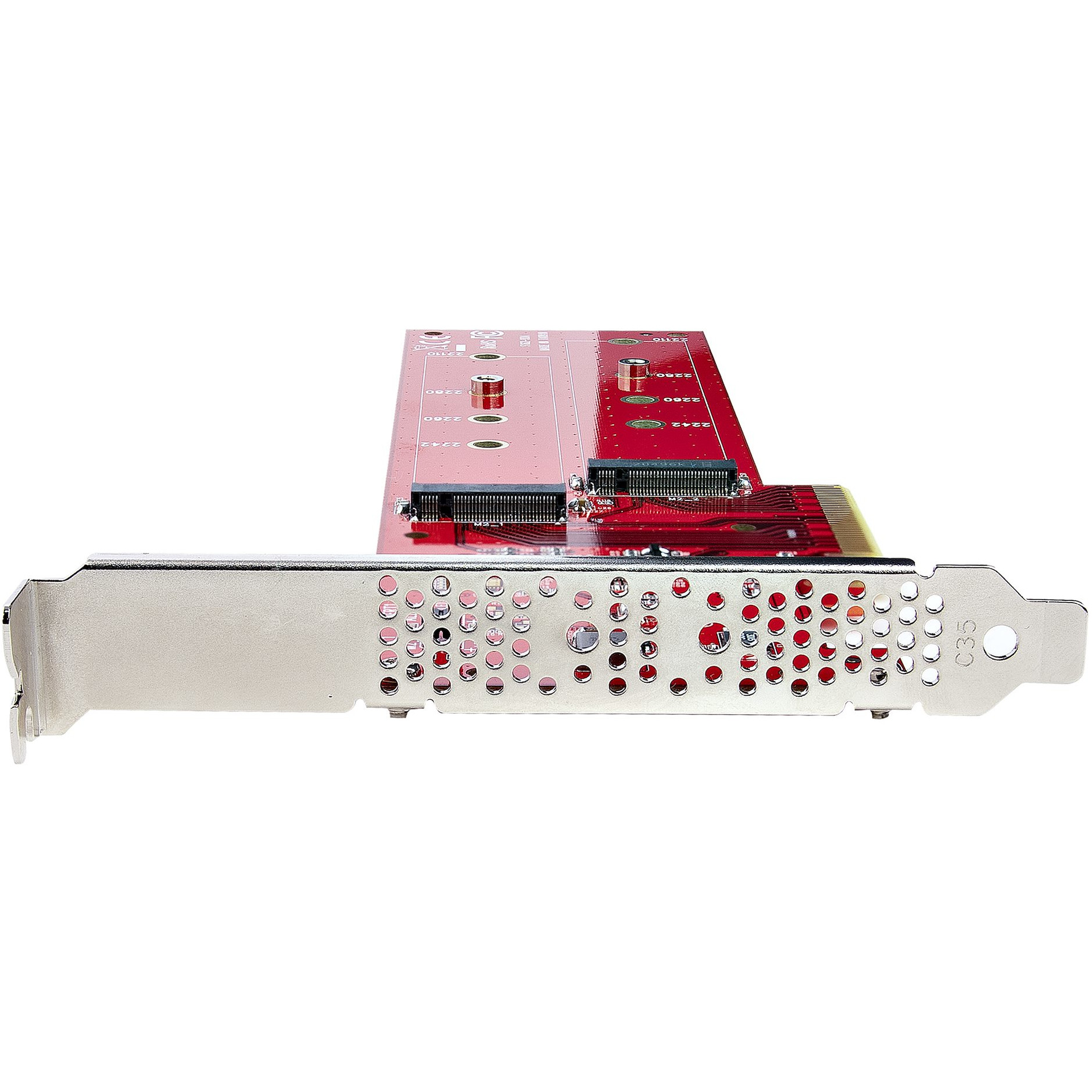 Adapter za dvostruki M.2 PCIe SSD STARTECH.COM (x8 / x16, Dual NVMe or AHCI, PCIe M-Key M2 SSD)-12