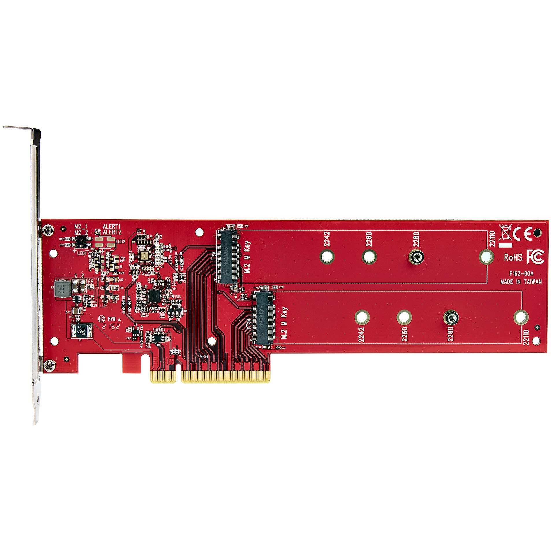 Adapter za dvostruki M.2 PCIe SSD STARTECH.COM (x8 / x16, Dual NVMe or AHCI, PCIe M-Key M2 SSD)-14