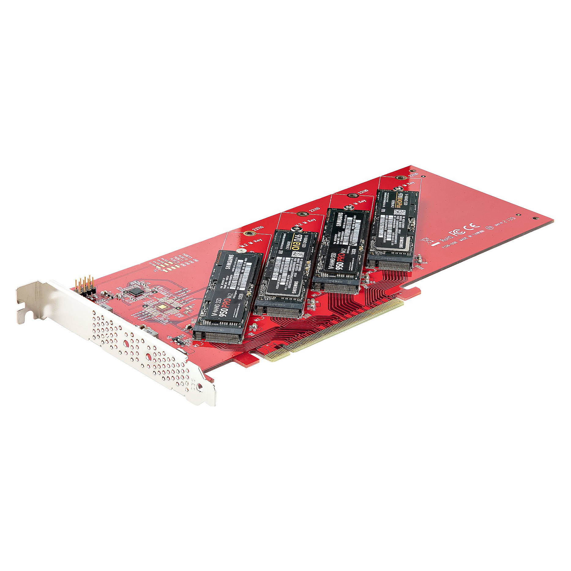 PCIe Adapter STARTECH.COM PEX8M2E4, Quad M.2 NVMe SSD, PCI Express 4.0 x16-15