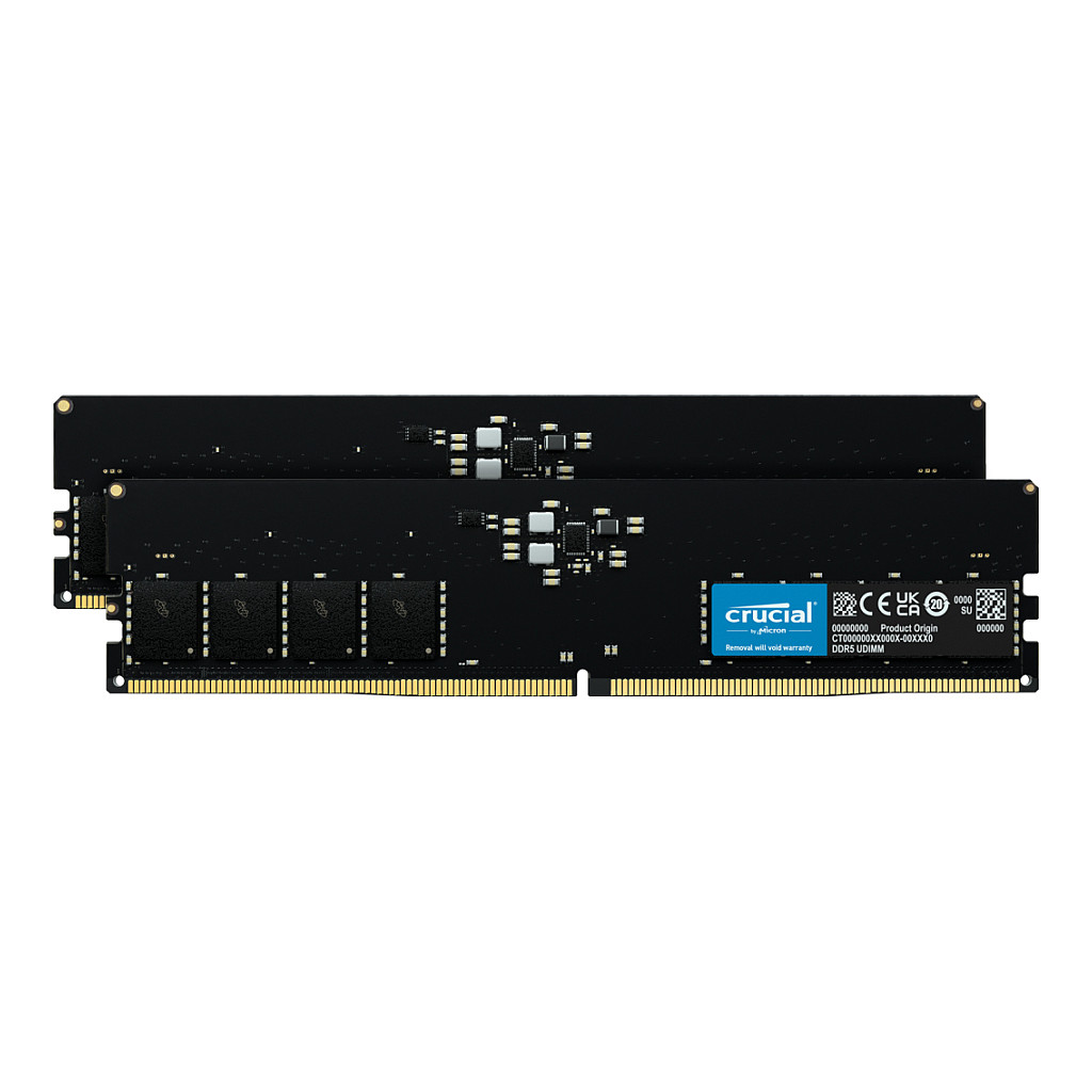 RAM memorija CRUCIAL (64 GB: 2 x 32 GB, DDR5, DIMM 288-pin, 5600 MHz / PC5-44800, unbuffered)-1