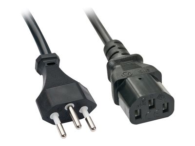 Kabel za napajanje LINDY C13 na švicarski 3-pinski utikač (2m, VDE)-1