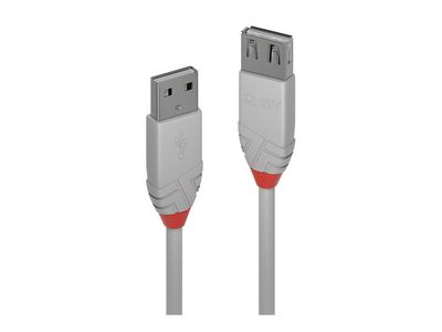 USB 2.0 produžni kabel LINDY Anthra Line USB-A (M) na USB-A (Ž), 1m, siva boja-0
