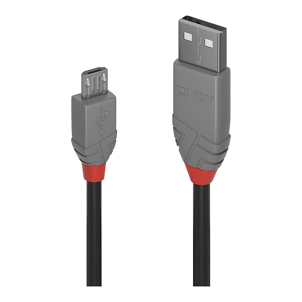 Kabel USB LINDY Anthra Line (USB na Micro-USB Type B, 3 m)-1