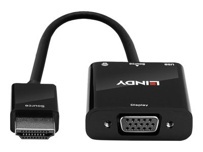 Konverter LINDY HDMI na VGA i Audio 38285-2