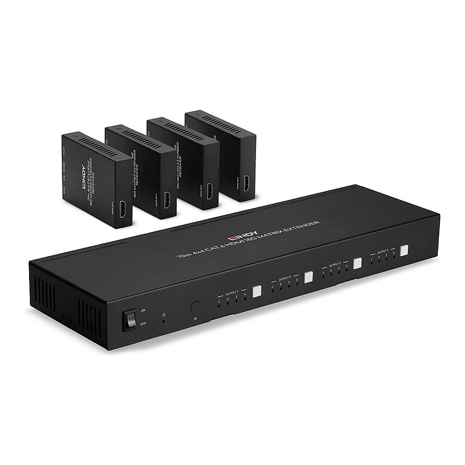 HDMI Matrix Extender LINDY 38328, 4x4, 4K@60Hz, 70m, PoC & Audio-4