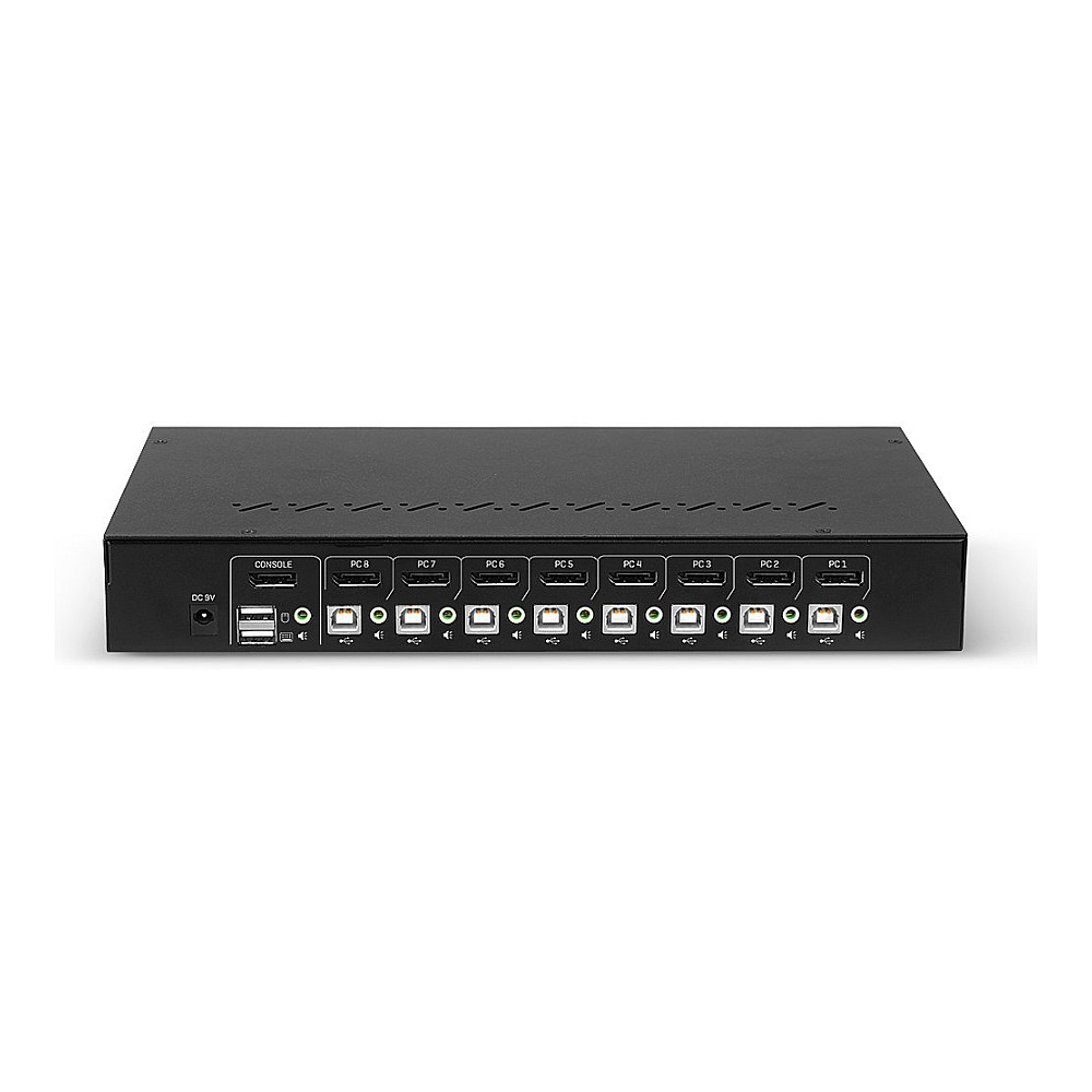 KVM Switch LINDY 39540 (8 Port, DisplayPort 1.2, 4K 60Hz, USB 2.0 Hub, Audio, 1U Rack)-8