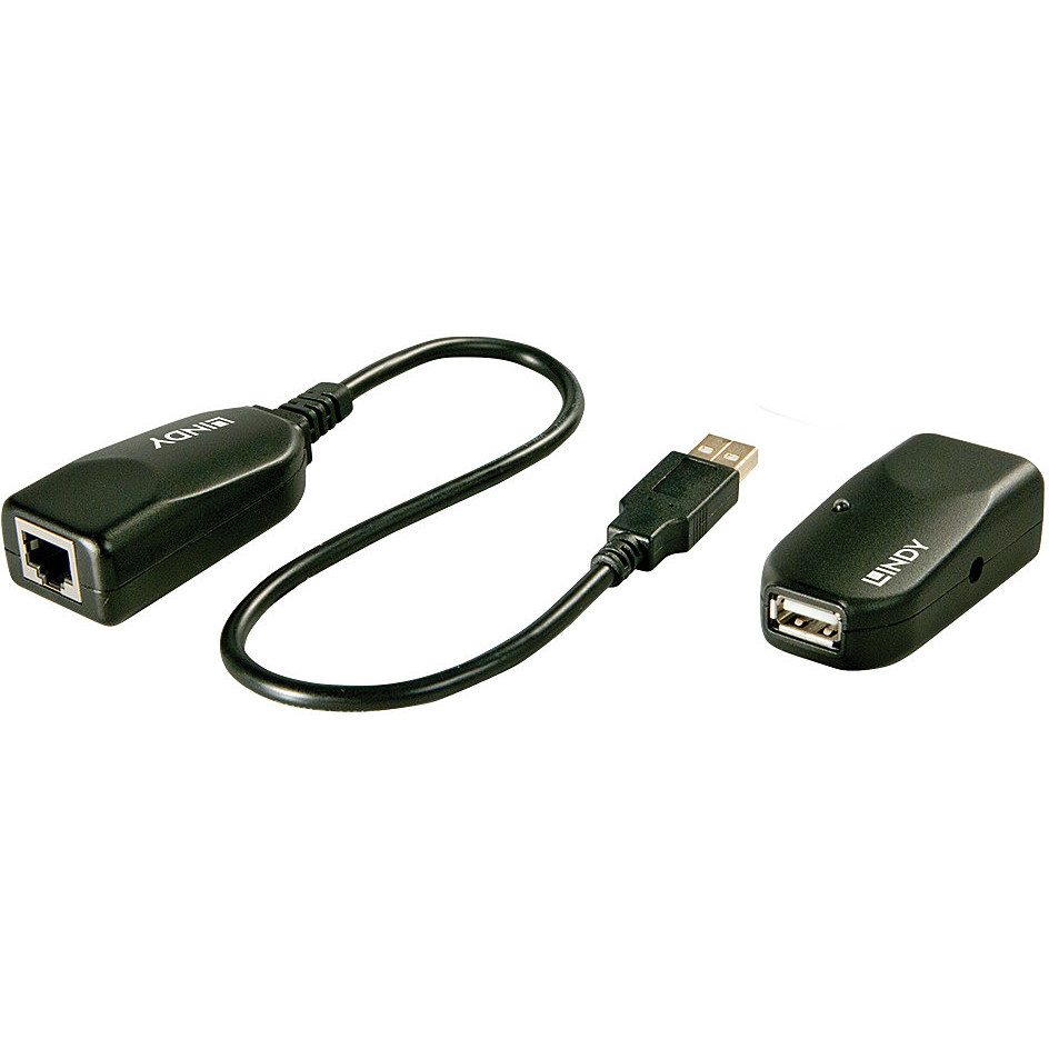 Produživač USB LINDY 50 m USB 2.0 CAT5-0