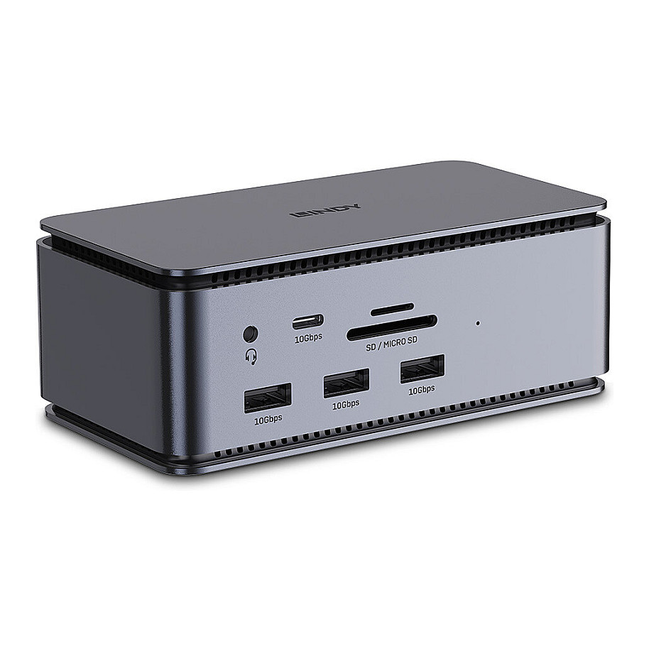 Docking stanica LINDY DST-Pro (USB-C, HDMI, DP, USB-C, GigE, 10 GigE)-4