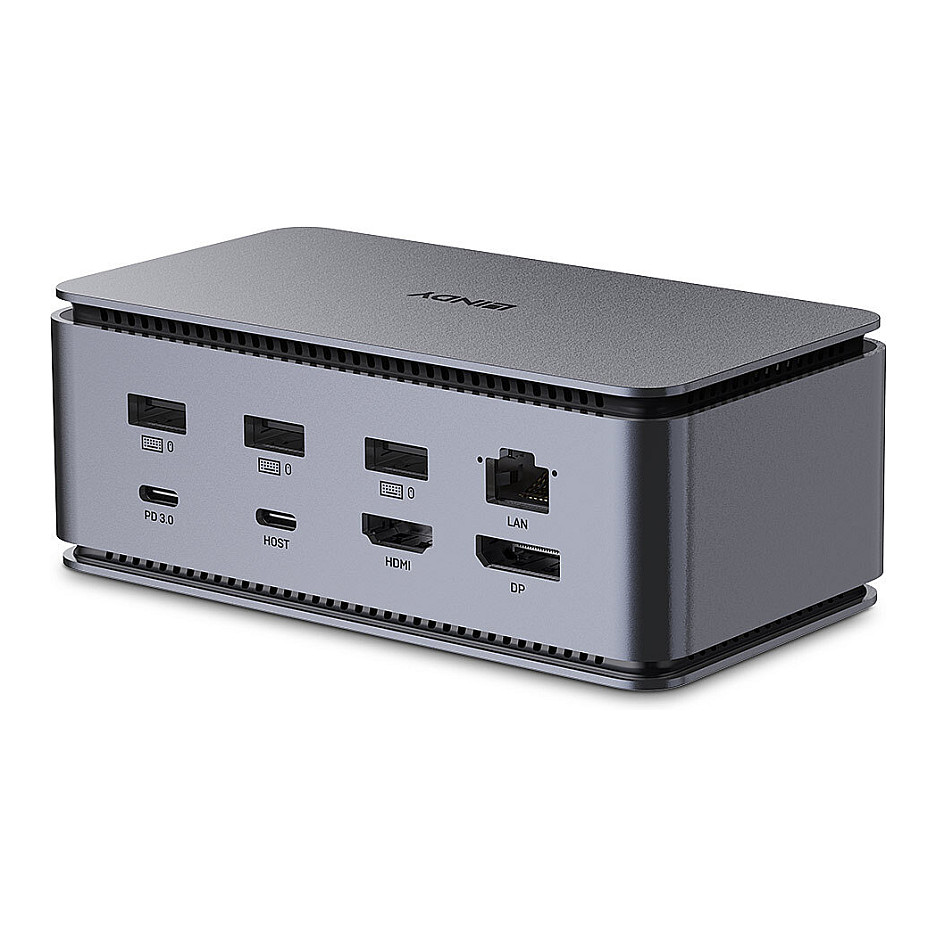 Docking stanica LINDY DST-Pro (USB-C, HDMI, DP, USB-C, GigE, 10 GigE)-5