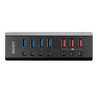 USB hub LINDY 4-portni 3.0 s 3x Quick Charge 3.0 priključka-0