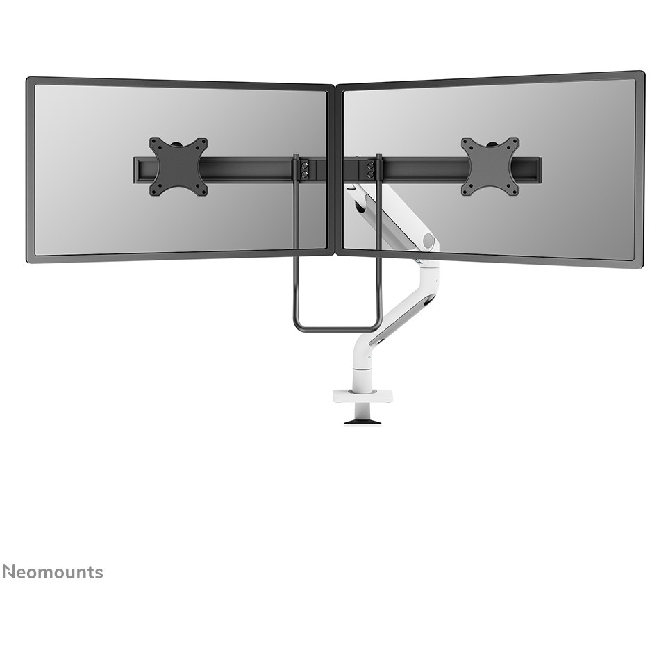 Nosač za monitor stolni NEOMOUNTS Dis Public Mount DS75S-950WH2 (2 monitora, po nosaču 17"- 32", do 8 kg, nagib +60° -60°, zkret +90° -90°, rotacija+180° -180°)-11