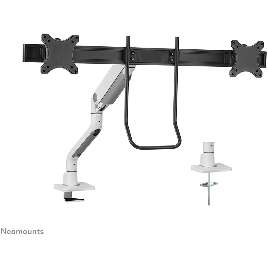 Nosač za monitor stolni NEOMOUNTS Dis Public Mount DS75S-950WH2 (2 monitora, po nosaču 17"- 32", do 8 kg, nagib +60° -60°, zkret +90° -90°, rotacija+180° -180°)-19