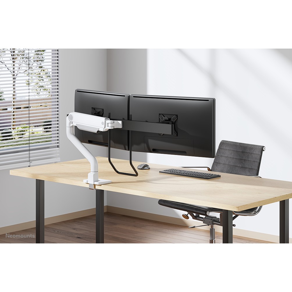 Nosač za monitor stolni NEOMOUNTS Dis Public Mount DS75S-950WH2 (2 monitora, po nosaču 17"- 32", do 8 kg, nagib +60° -60°, zkret +90° -90°, rotacija+180° -180°)-20