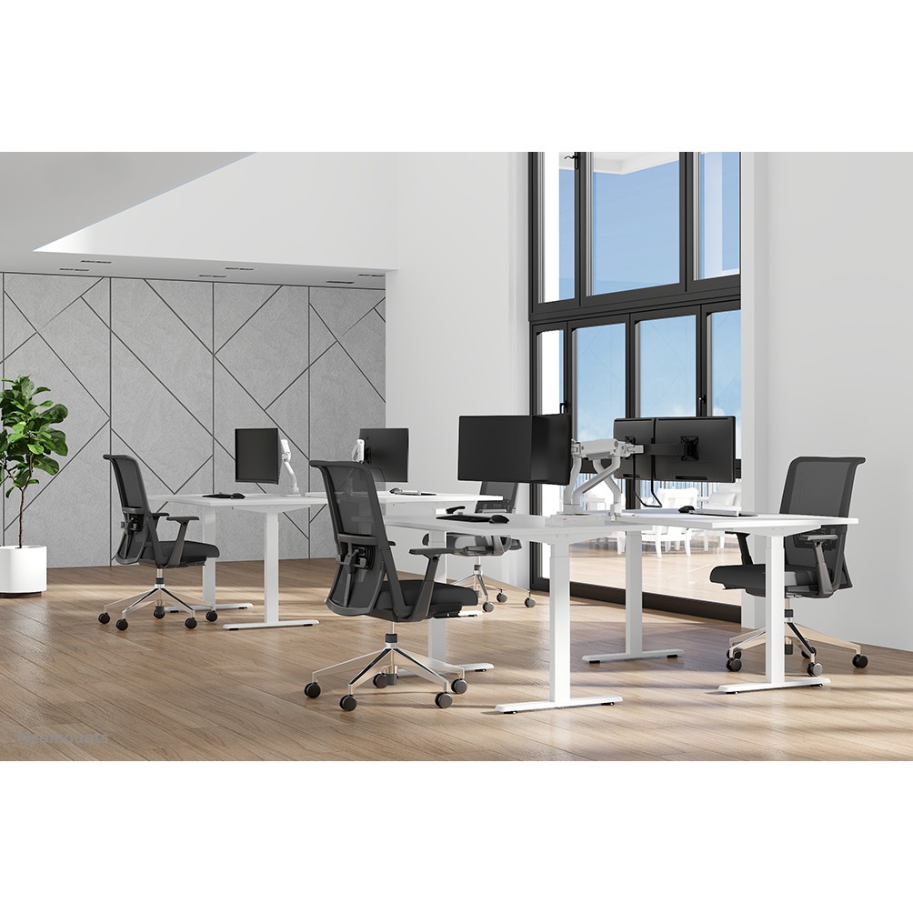 Nosač za monitor stolni NEOMOUNTS Dis Public Mount DS75S-950WH2 (2 monitora, po nosaču 17"- 32", do 8 kg, nagib +60° -60°, zkret +90° -90°, rotacija+180° -180°)-21