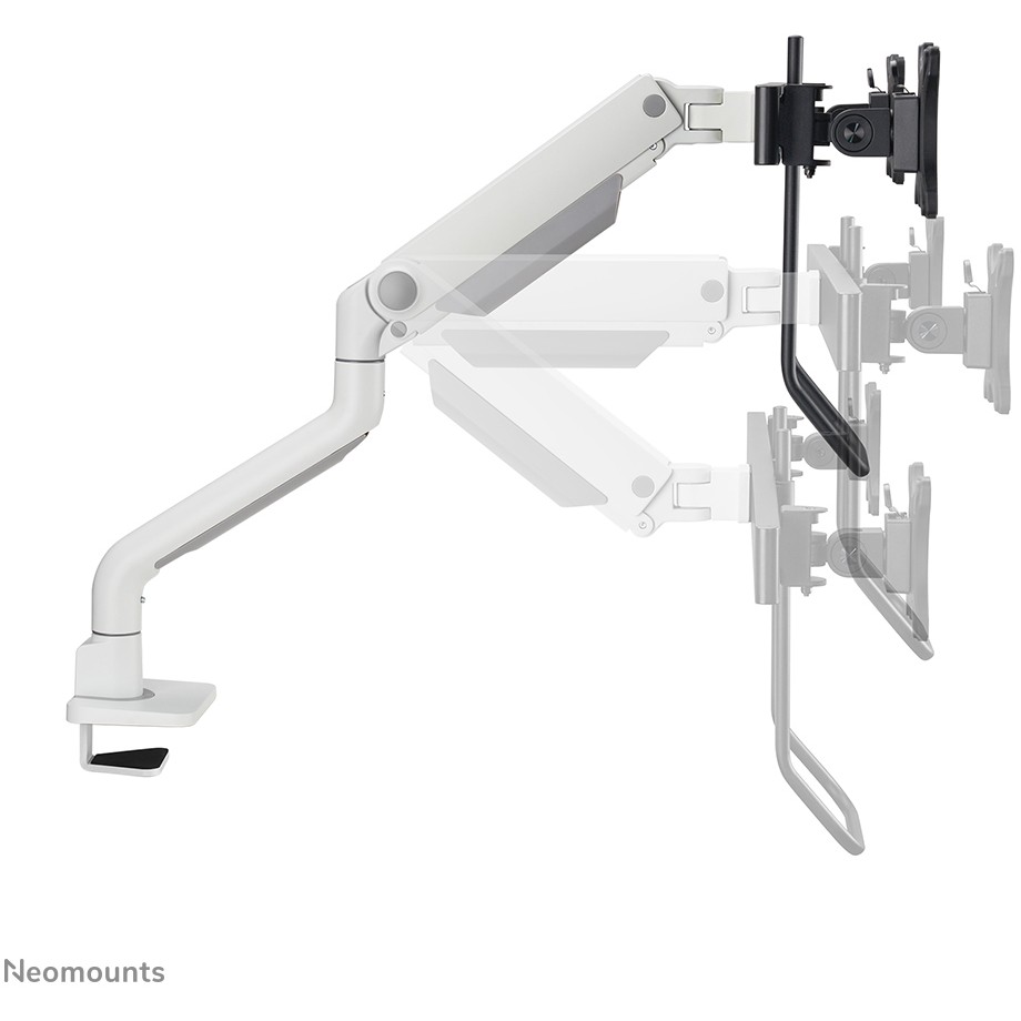 Nosač za monitor stolni NEOMOUNTS Dis Public Mount DS75S-950WH2 (2 monitora, po nosaču 17"- 32", do 8 kg, nagib +60° -60°, zkret +90° -90°, rotacija+180° -180°)-27