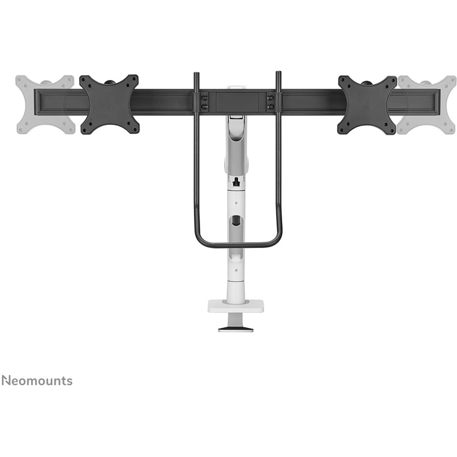 Nosač za monitor stolni NEOMOUNTS Dis Public Mount DS75S-950WH2 (2 monitora, po nosaču 17"- 32", do 8 kg, nagib +60° -60°, zkret +90° -90°, rotacija+180° -180°)-29