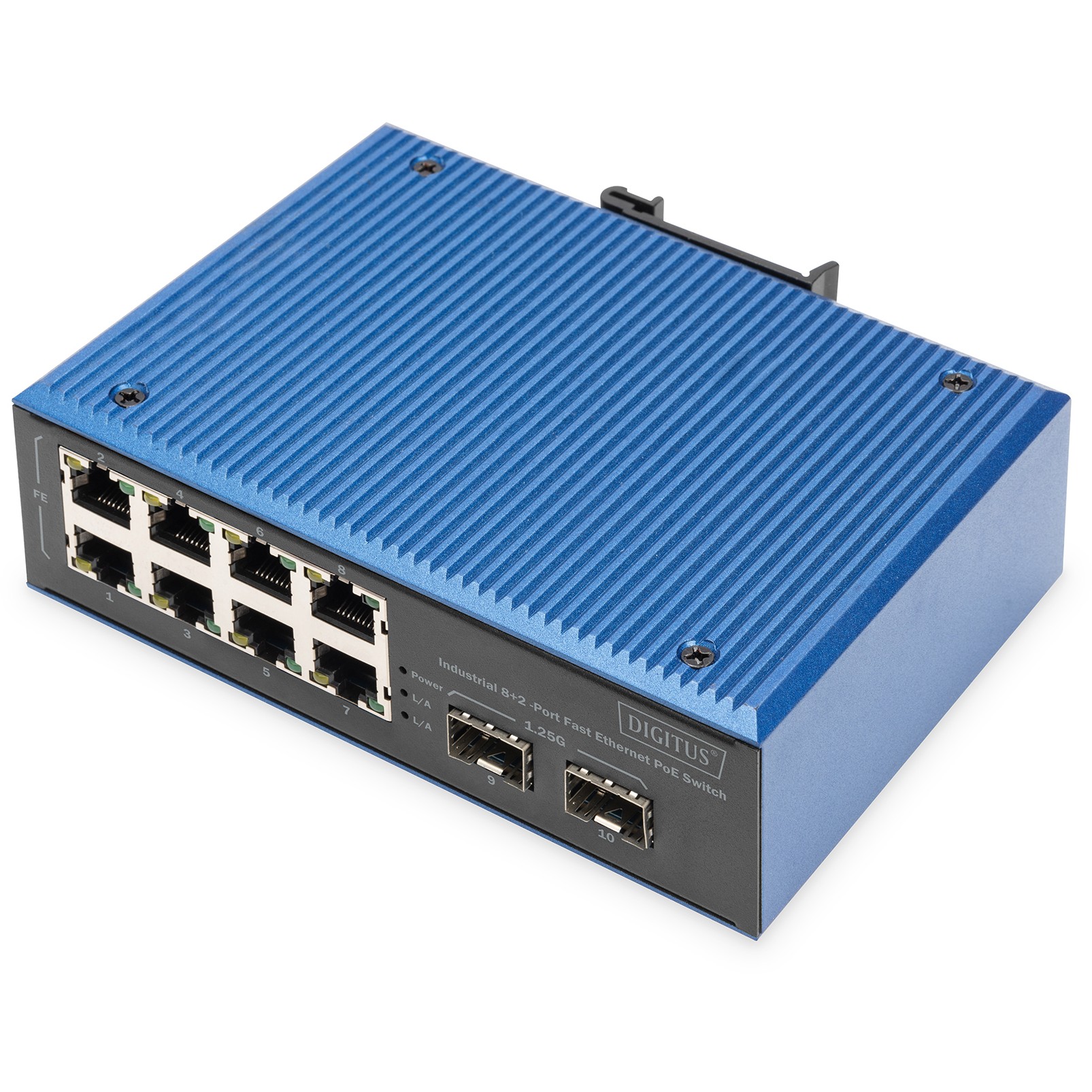 Mrežni switch DIGITUS Fast Ethernet PoE Industrial 8+2-4