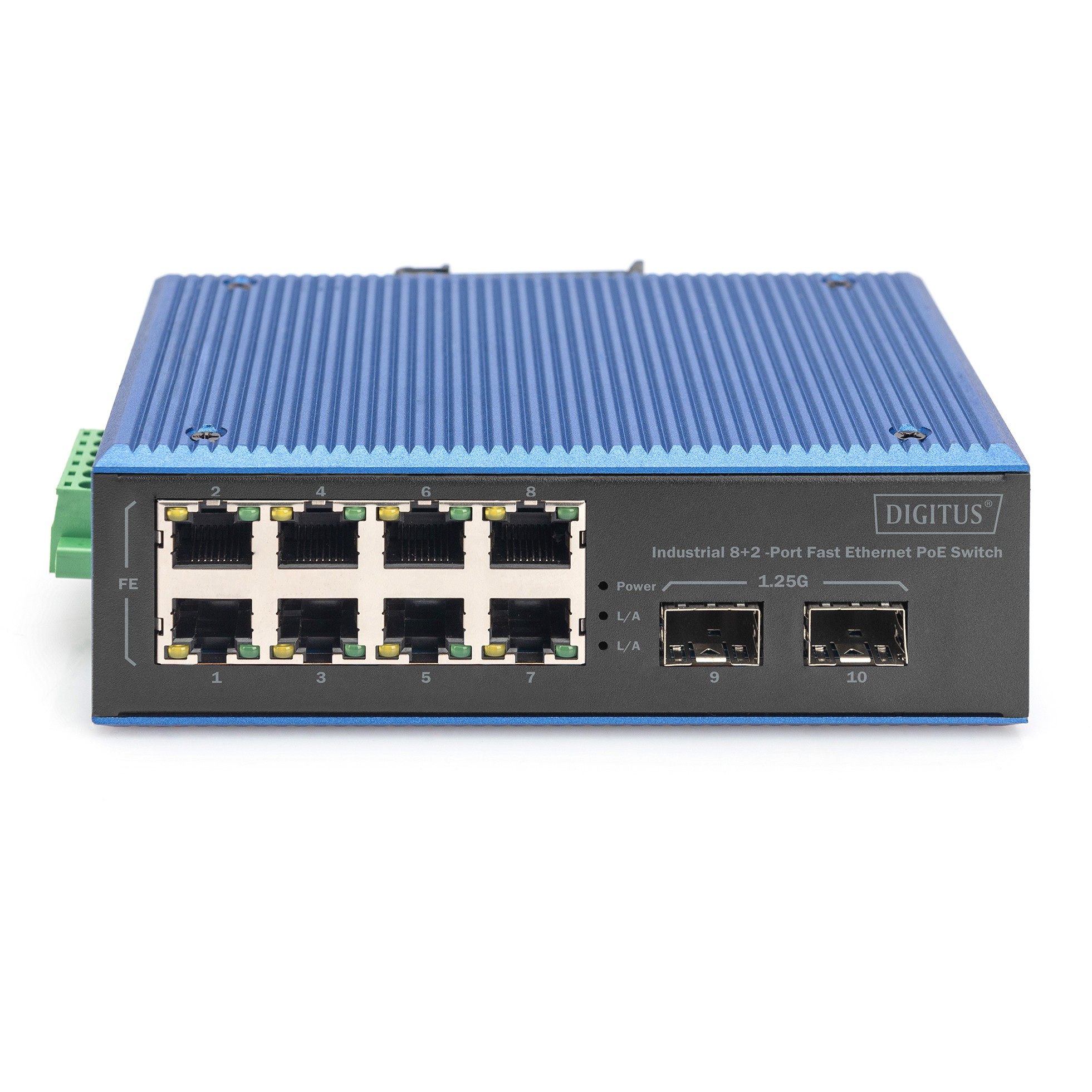 Mrežni switch DIGITUS Fast Ethernet PoE Industrial 8+2-5