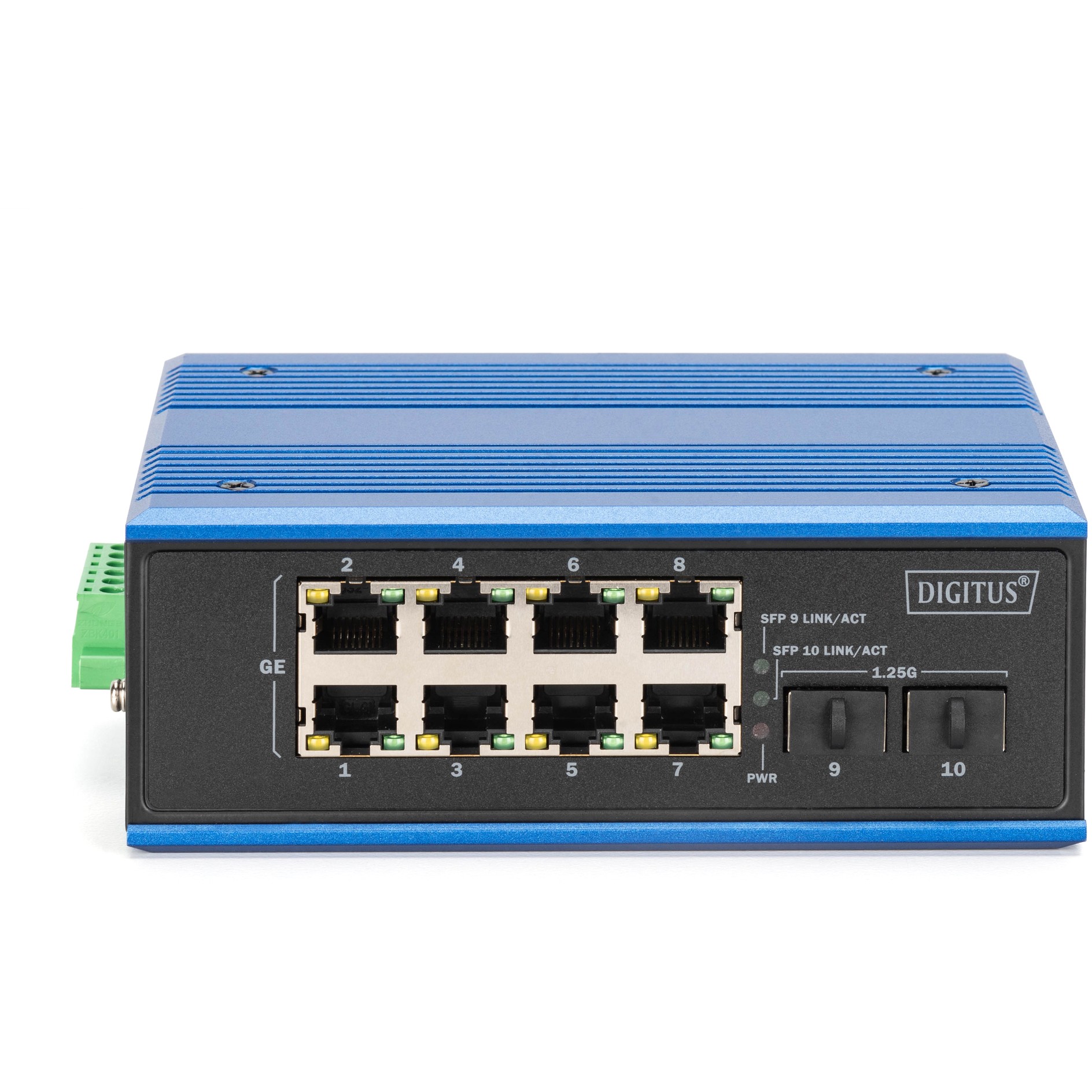 Mrežni switch DIGITUS Gigabit Ethernet PoE Industrial 8+2-6