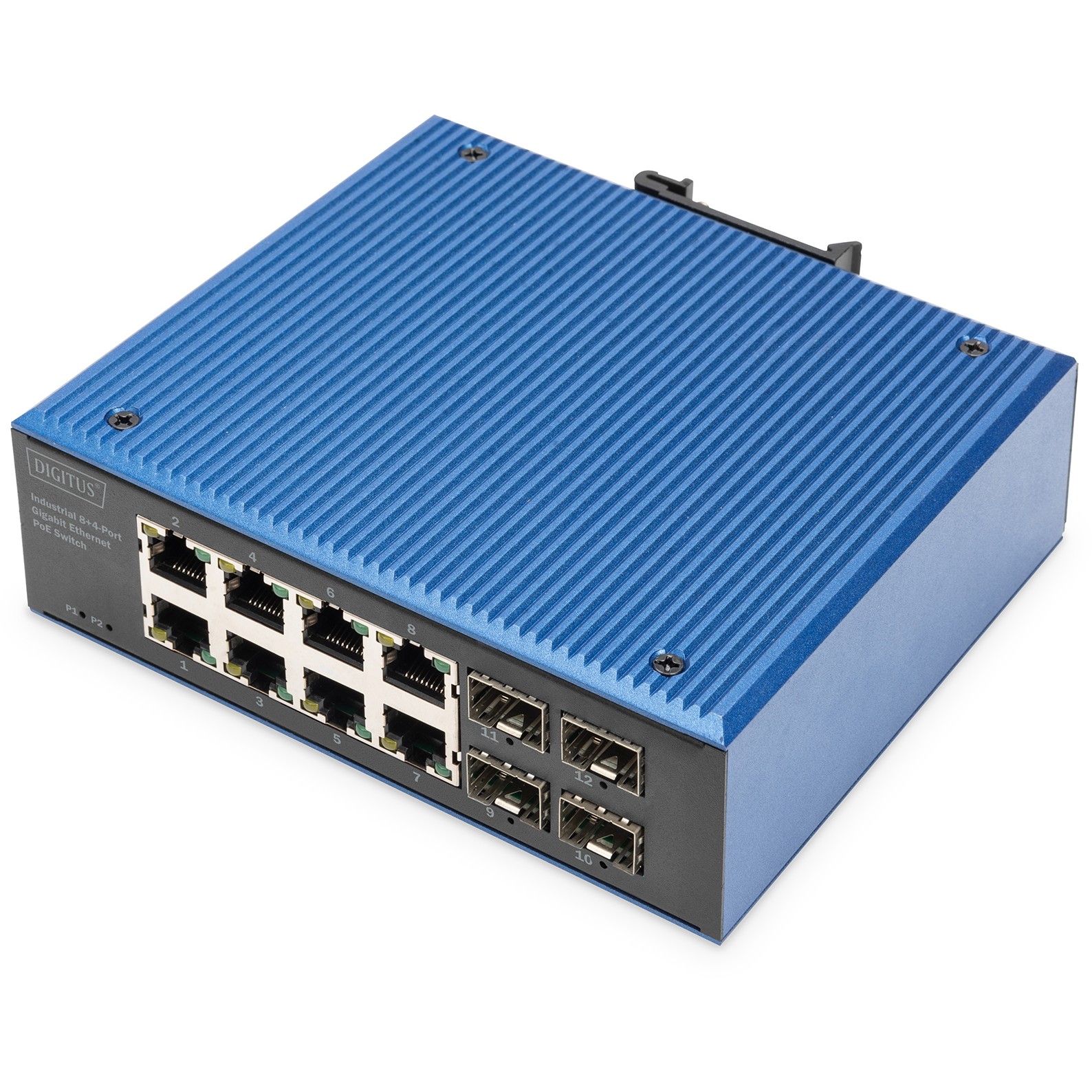 Mrežni switch DIGITUS Gigabit Ethernet PoE Industrial 8+4-4