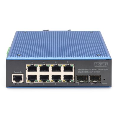 Mrežni switch DIGITUS Gigabit Ethernet Industrial 8+2