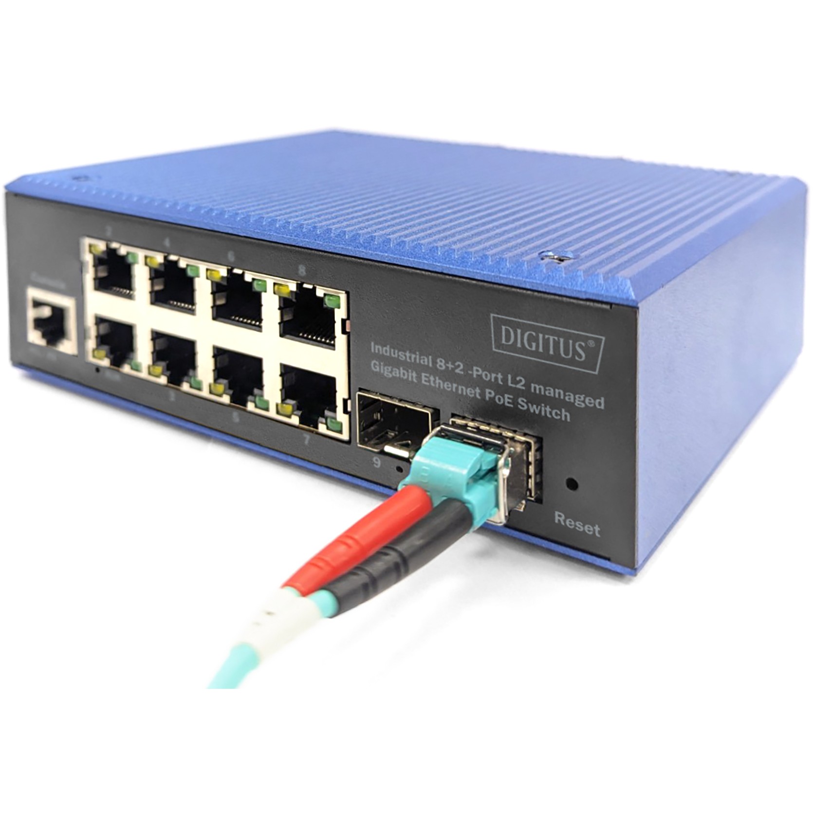 Switch DIGITUS Gigabit Ethernet PoE 8+2 (industrijski)-5
