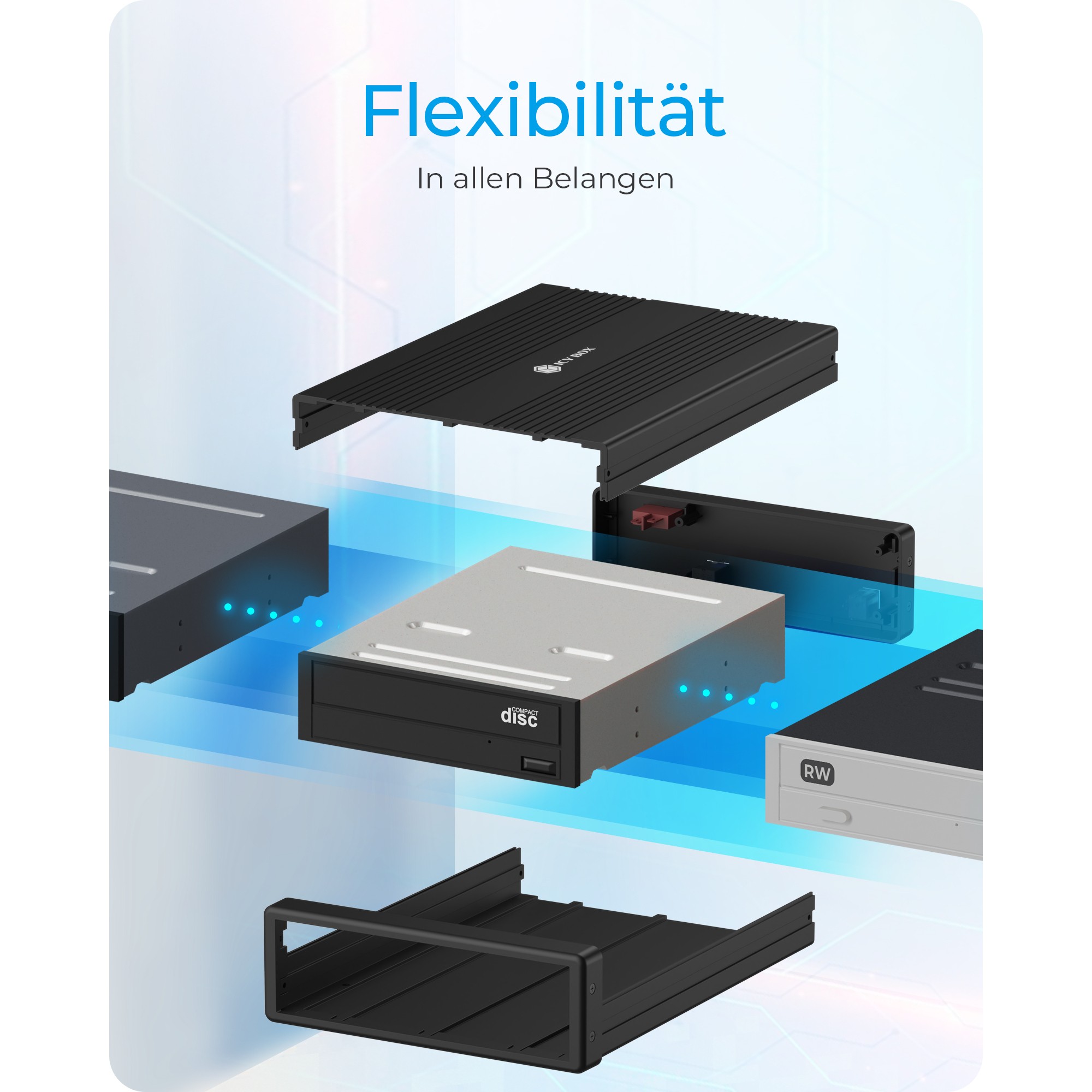 Kučište za skladištenje RAIDSONIC Icy Box (1x 5,25" USB 3.2)-10