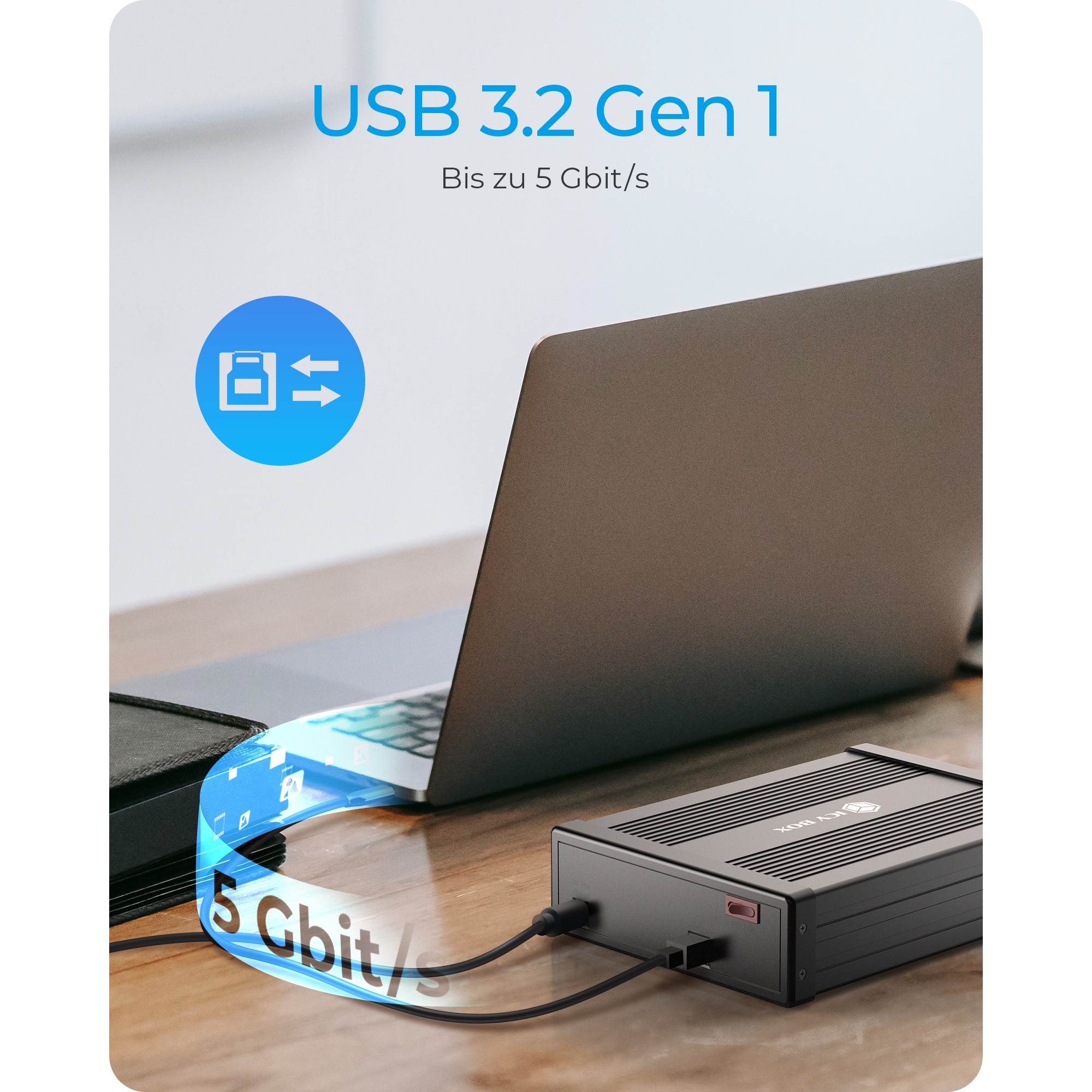 Kučište za skladištenje RAIDSONIC Icy Box (1x 5,25" USB 3.2)-11