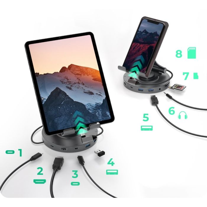 Stalak ICY BOX ZUB za tablet i pametni telefon s dokom-5
