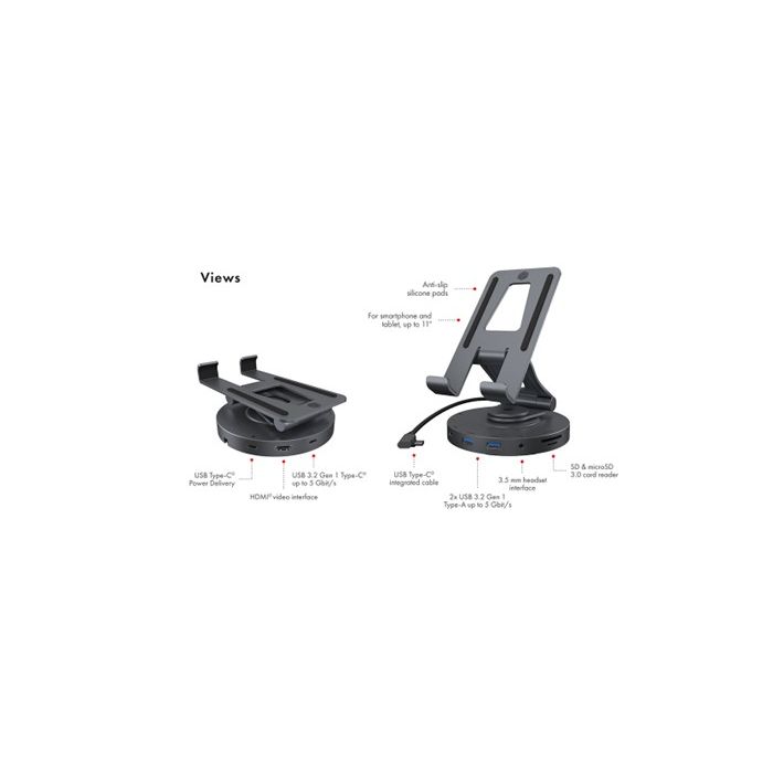 Stalak ICY BOX ZUB za tablet i pametni telefon s dokom-6