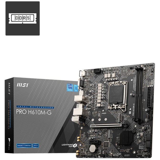 Matična ploča MSI PRO H610M-G DDR5 (socket LGA 1700, Micro ATX, Intel H610, DDR5)-2