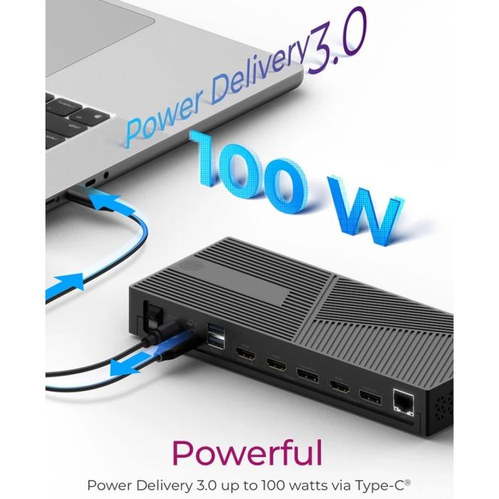 Docking stanica ICY BOX IB-DK2246AC (USB-C 3.2 Gen 2 / Thunderbolt 3 / Thunderbolt 4, 3 x HDMI, 2 x DP, GigE)-8