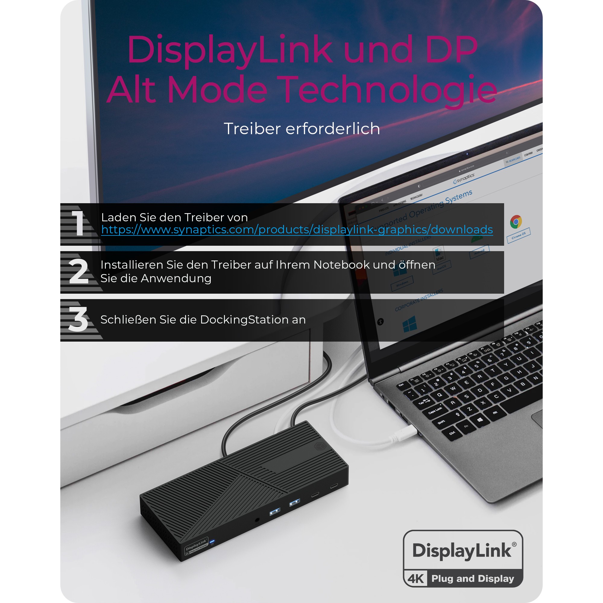 Docking stanica ICY BOX IB-DK2246AC (USB-C 3.2 Gen 2 / Thunderbolt 3 / Thunderbolt 4, 3 x HDMI, 2 x DP, GigE)-10