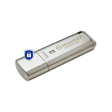 USB FLASH DRIVE KINGSTON IronKey Locker+ 50 (256 GB, AES hardverska enkripcija, TAA compliant)-2