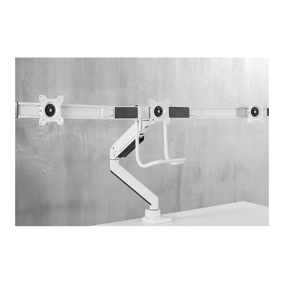 Stalak za monitor NEOMOUNTS NM-D775DX3 za 3 monitora 10"-27" s plinskom oprugom, bijeli-12