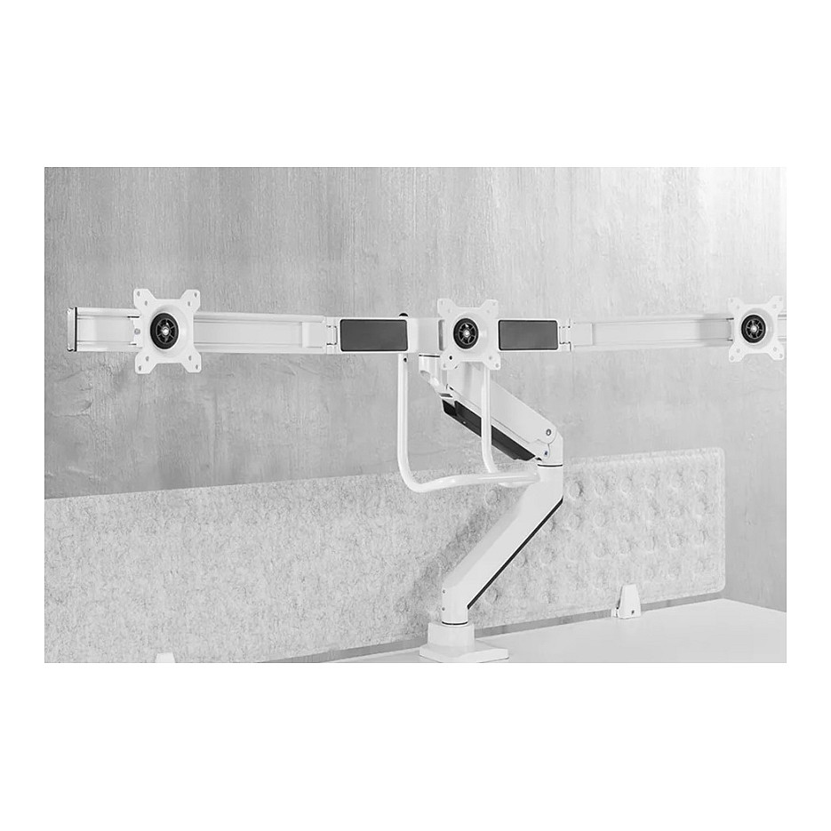 Stalak za monitor NEOMOUNTS NM-D775DX3 za 3 monitora 10"-27" s plinskom oprugom, bijeli-20