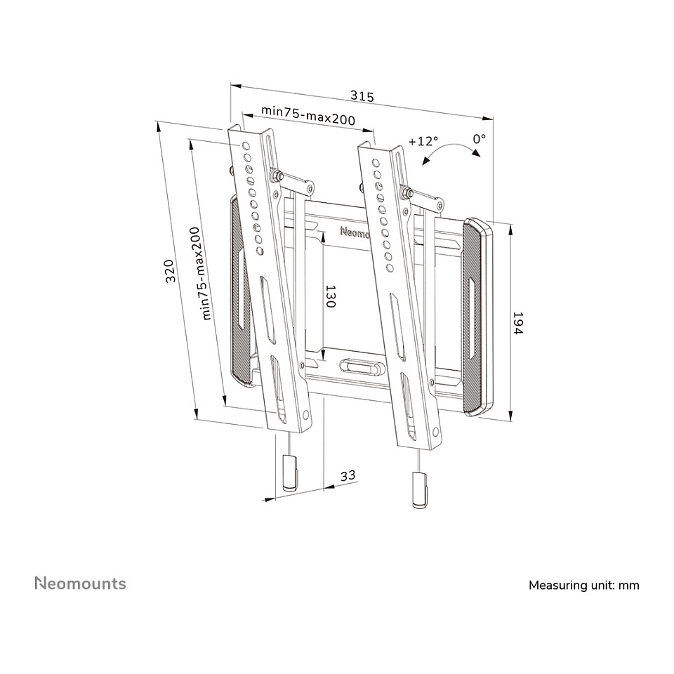 Neomounts WL35-550BL12 mounting kit - for LCD display-20