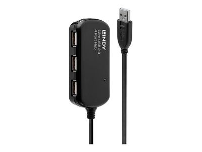 USB 2.0 aktivni produžni Hub LINDY 4-portni, 12m-0