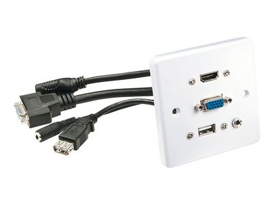 Zidna priključna ploča LINDY Multi AV (HDMI, VGA, 3.5mm, Kompozitni)-1