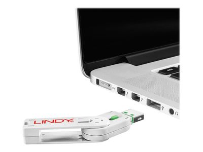 LINDY bloker za USB portove (4 komada, zeleni ključ)-3