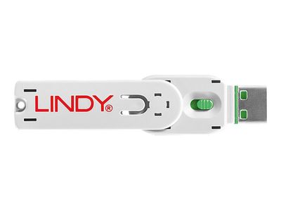 LINDY bloker za USB portove (4 komada, zeleni ključ)-1