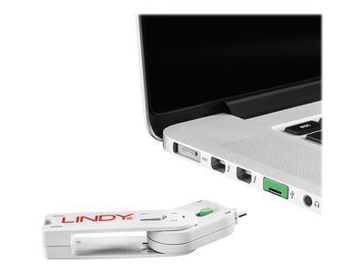 LINDY bloker za USB portove (4 komada, zeleni ključ)-4