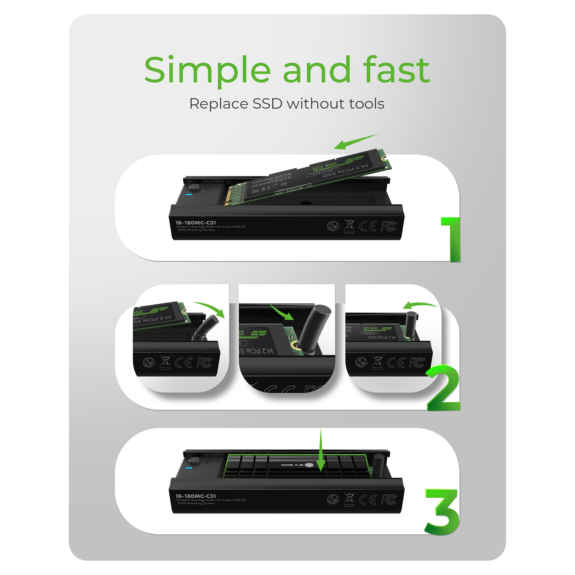 M.2 SSD kućište ICY BOX IB-180MC-C31 USB-C 3.2 Gen 2 (za NVMe i SATA)-5