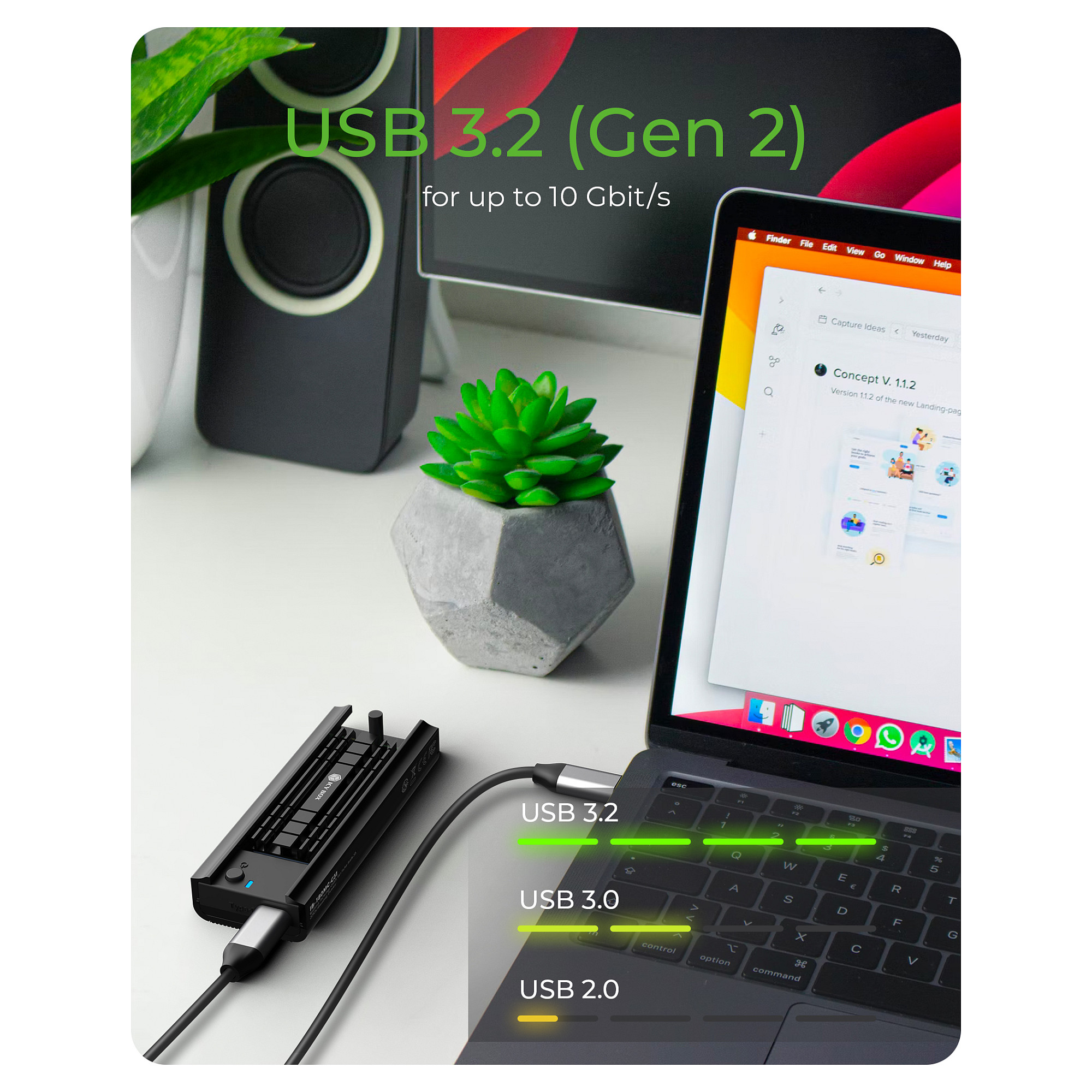 M.2 SSD kućište ICY BOX IB-180MC-C31 USB-C 3.2 Gen 2 (za NVMe i SATA)-7