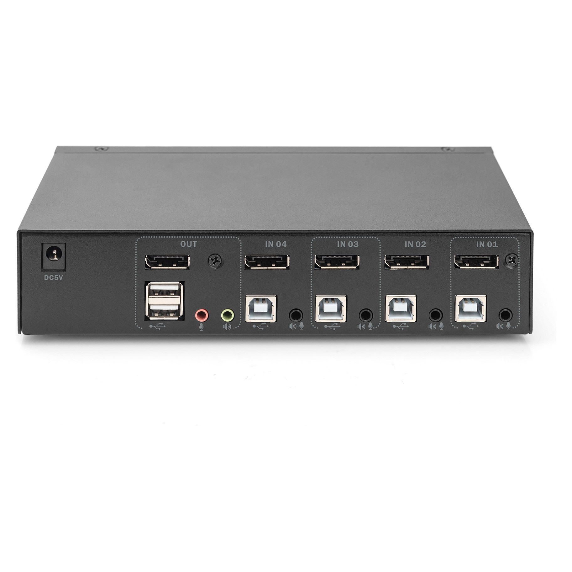KVM Switch DIGITUS 4x1 (4x displayport, displayport izlaz, usb, audio)-5