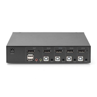 KVM Switch DIGITUS 4x1 (4x displayport, displayport izlaz, usb, audio)-1