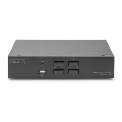 KVM Switch DIGITUS 4x1 (4x displayport, displayport izlaz, usb, audio)