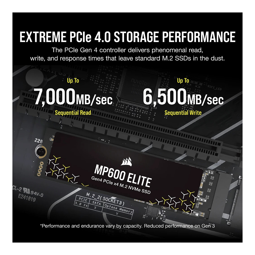 SSD disk CORSAIR MP600 Elite (1tb, m.2, pcie gen4x4, 2280)-13