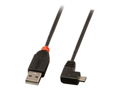 USB kabel LINDY Cromo Line, USB-A na Micro-USB B 90°, 50 cm-0